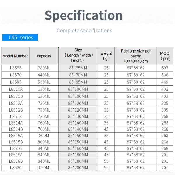 280ML Plastic Storage Jars For Kitchen 25g