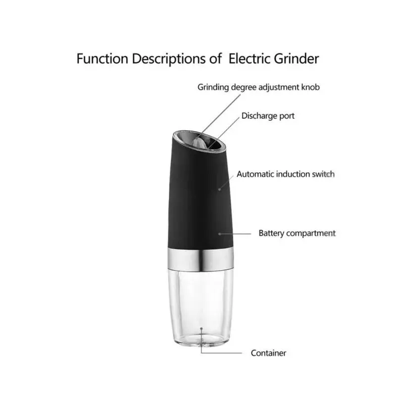 Electric Pepper Grinder Set with Costomized Logo Rechargeable Salt and Pepper Mill