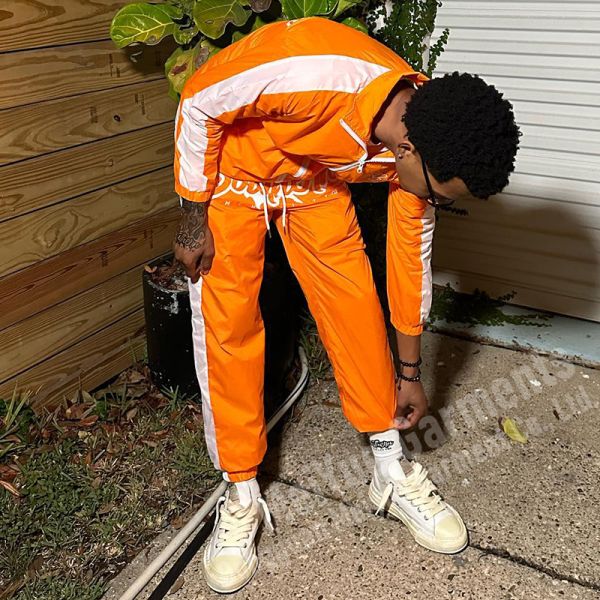 Vêtements de course à la mode pour hommes surdimensionnés Vêtements de course à deux pièces