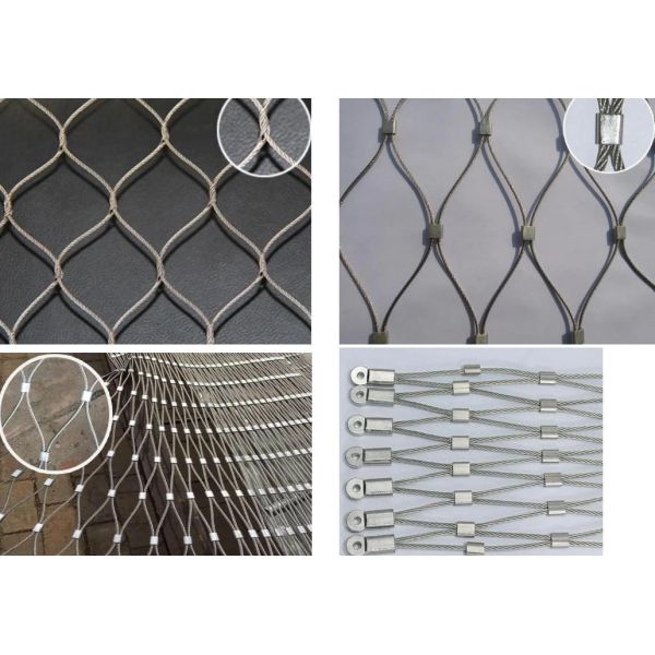 Iron Wire Cable Net Ferrule Flexible Stainless Steel Rope Mesh