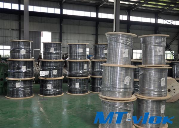Tubulação A269/A213 enrolado de aço inoxidável de ASTM longo super sem emenda de 9,53 * de 0.89mm