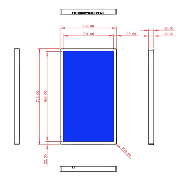 32 inch hospital consultation room entrance split screen call queue system standalone led digital signage