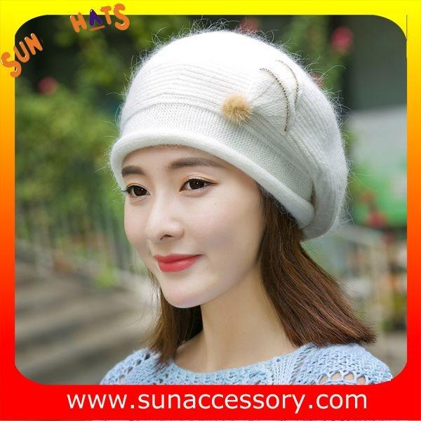 QF17002  Sun Accessory customized fashion knitted beanie hats for ladies  ,Hats in stock MOQ only 3 pcs