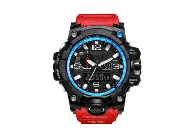 PU Strap Plastic Digital Watch , 50m Waterproof Digital Sports Watches For Men