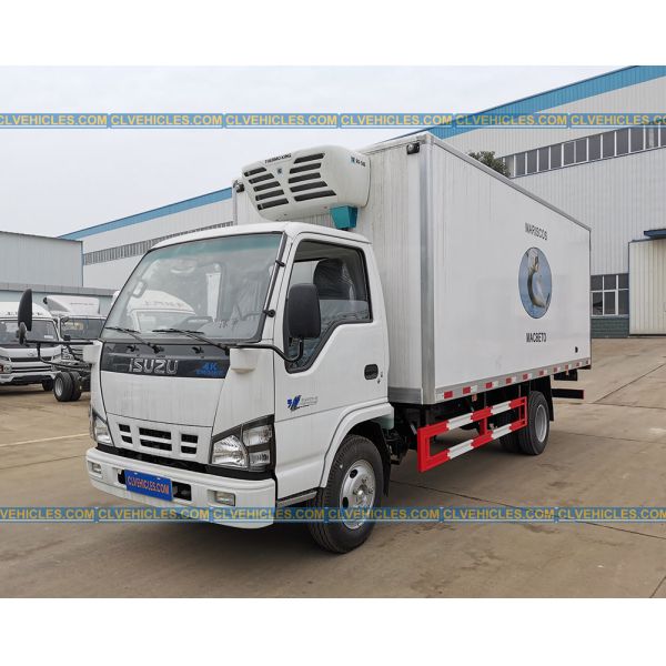 ISUZU N Series Reefer Delivery Truck 600P 130hp 5000mm With Foam Insulation