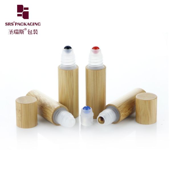 BPP-5ML Bamboo Empty Roller Ball Applicator Bottle For Cosmetic Skincare