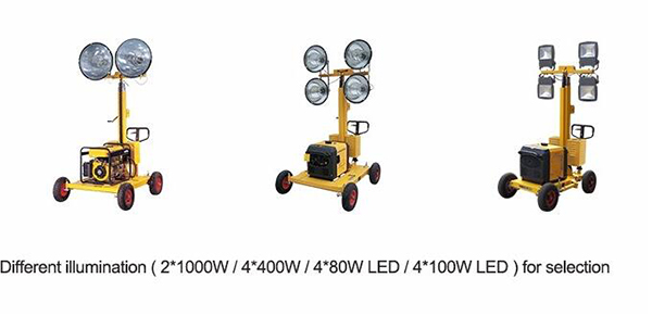 Дизельная башня светлой башни генератора 4С400В промышленная портативная на открытом воздухе светлая
