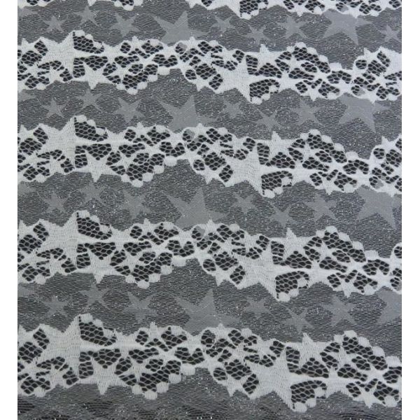 Lace Fabirc Cotton Nylon Fabirc (FNC) Stars width 1.5m for dress