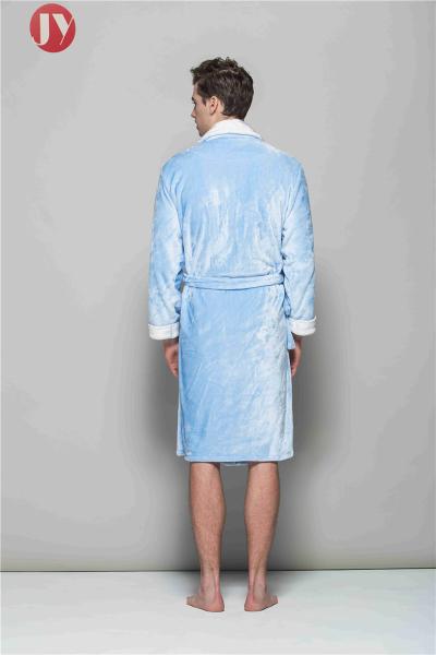 Couple Winter Sexy Soft Pink Blue Flannel Soft Bathrobe Plush Long Nightgown Clothe Warm Dressing Gowns