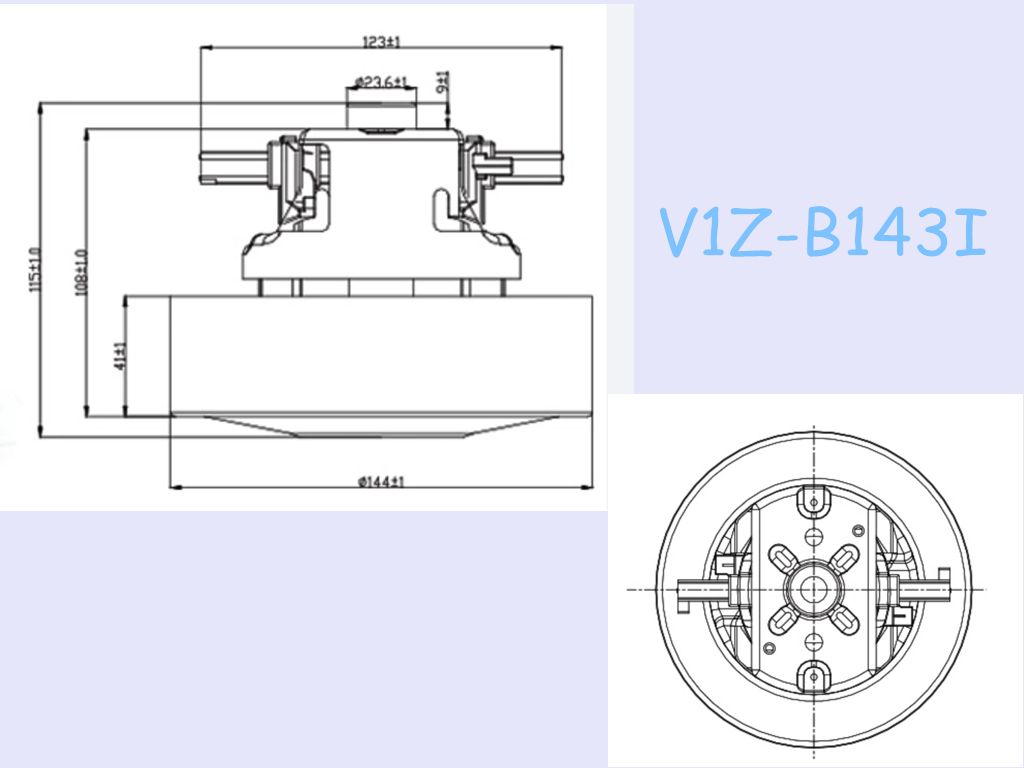 Household Hotel 1200W V1Z B143I Vacuum Cleaner Motors