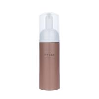 150 ml de plástico, frasco cilíndrico liso branco/marrom com bomba branca para frasco de bomba de espuma