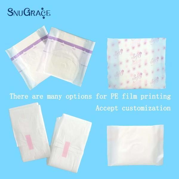 100% Cotton Super Absorbent Anion Sanitary Pads Soft Breathable Ladies Pads for Day