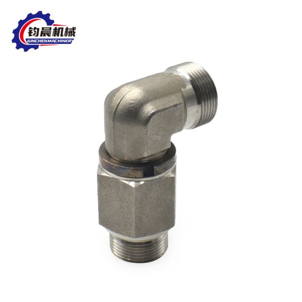 OEM Hydraulic Carbon Steel 90 Degree Elbow Pipe Joint Customized for Pressure Thread