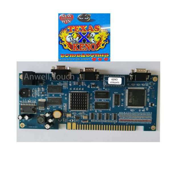TEXAS KENO 4 Hearts PCB Game Board 0.5kg For Sale Arcadesd Pcb