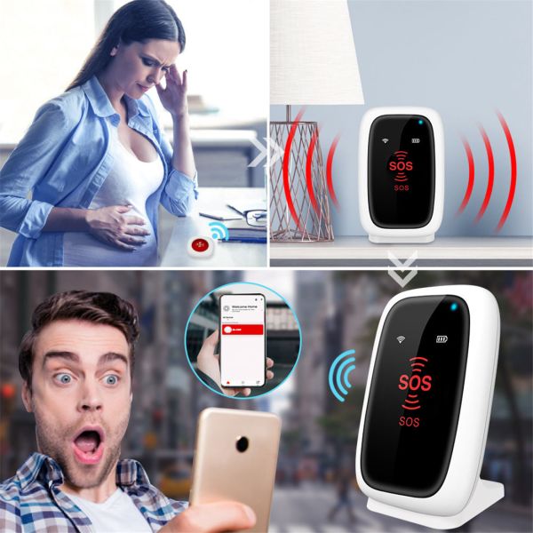 Tuya SOS Alarm System with 2 SOS Buttons(KOS-608108D)