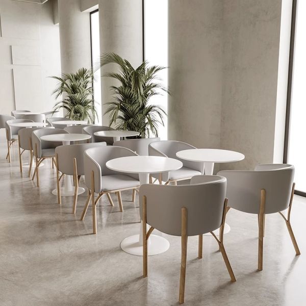 Custom Made Hotel Restaurant Fast Food Commercial Half Round Circle Booth Seating and Dining Chairs Furniture