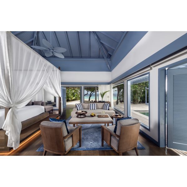 Мебель спальни Мальдивов Meradhoo лотерей выполненная на заказ для виллы воды/виллы пляжа