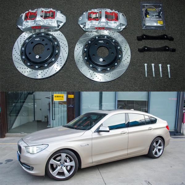 7075 alumínio kit de freio grande bmw para 5 série gt 18 polegadas aro dianteiro do carro 6 pistão kit de freio sistema de freio automático