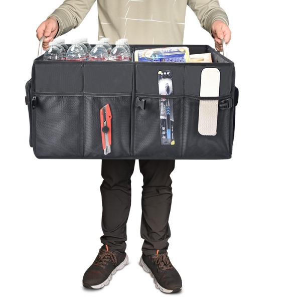 Seat Storage Car Organizer Bags Folding Truck Backseat Handle Strap 62x32x32CM