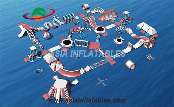 Customized Floating Inflatable Aqua Park Inflatable Aquatics Park For Sea