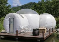 Hotel inflável da barraca da bolha das salas românticas de Glamping 2 com as portas da sala e de fechamento do banho de sino Inflatables