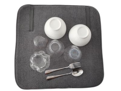 Tapis lavable 41x46cm de séchage de plat de Microfiber