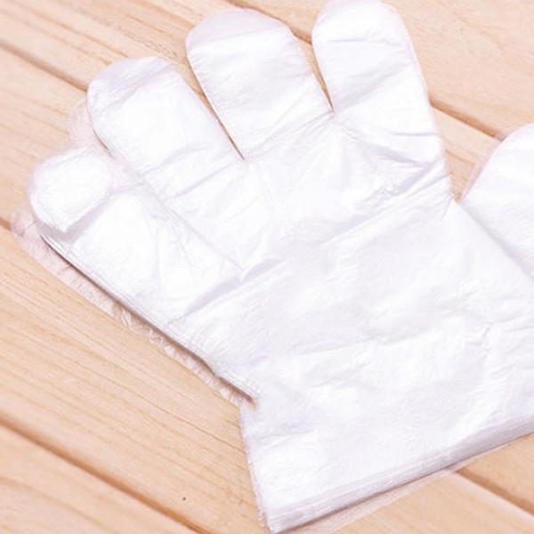 HDPE Plastic Clear Disposable Gloves Customizable Thickness For Household Cleaning