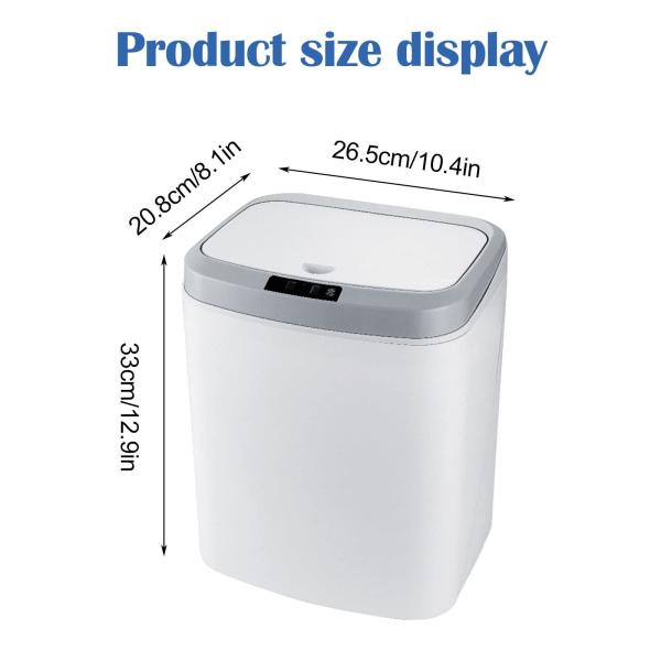 16l Fully Automatic Rubbish Bin Household Touchless Electric Smart Sensor Waste Bin Kitchen Living Room