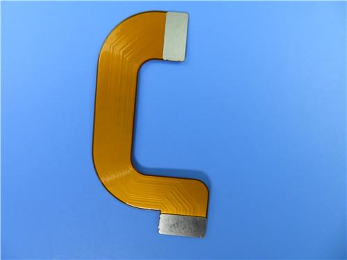Double Sided Flexible PCB Made on Polyimide With Stiffener of Stainless Steel Shim and Immersion Gold for Industrial