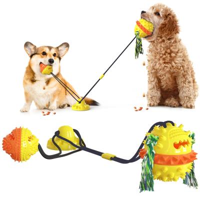 Brinquedo do OEM Tug Of War Suction Dog/distribuidor sibilante da bola do deleite do cão