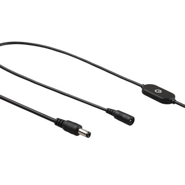 Commutateur de diminution de luminosité, mâle à femelle, câble d'extension CC de 5,5x2,1 mm pour lampes à bande LED