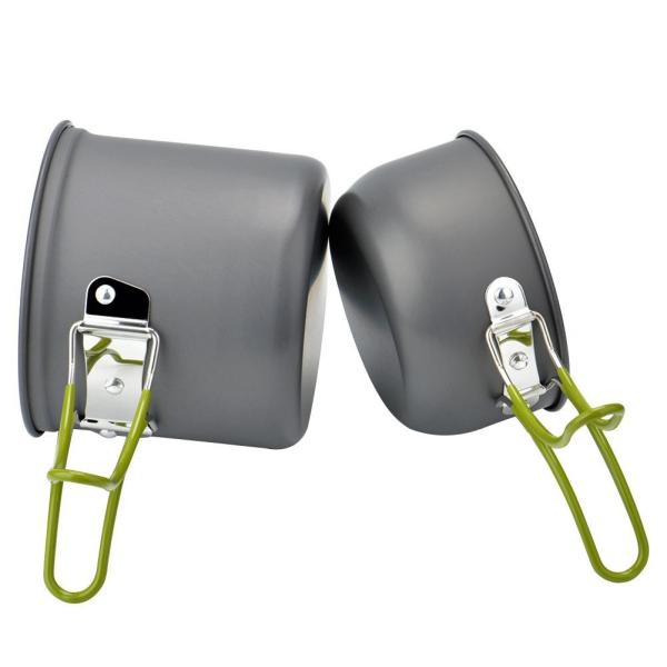Outdoor Amenities Outdoor pot set for 1-2 people Portable camping cookware with cutlery