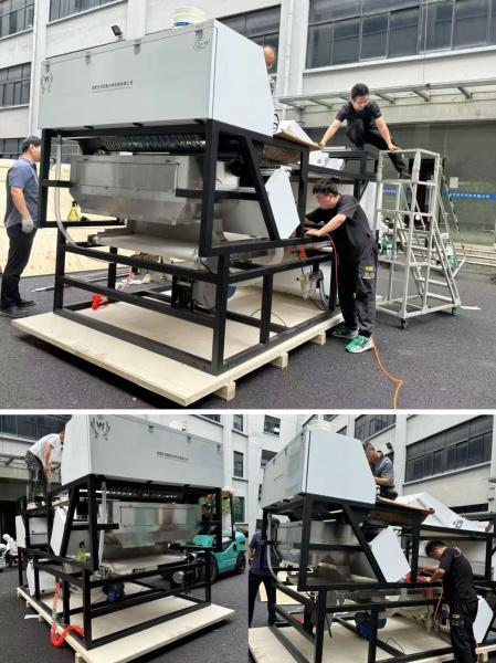 二層式粉砕ガラス瓶CCDカラーソーターガラス色選別機