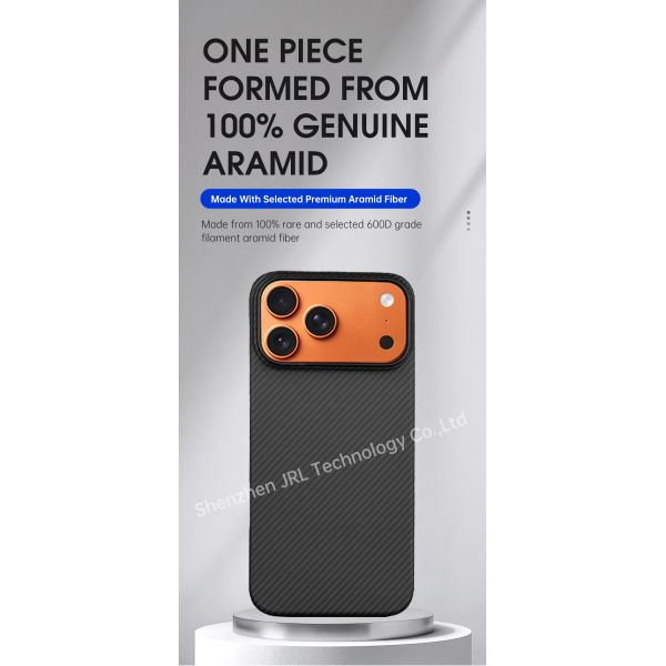 600D Pattern Customized Aramid Carbon Fiber Mobile Cover for iPhone 17 Pro Max