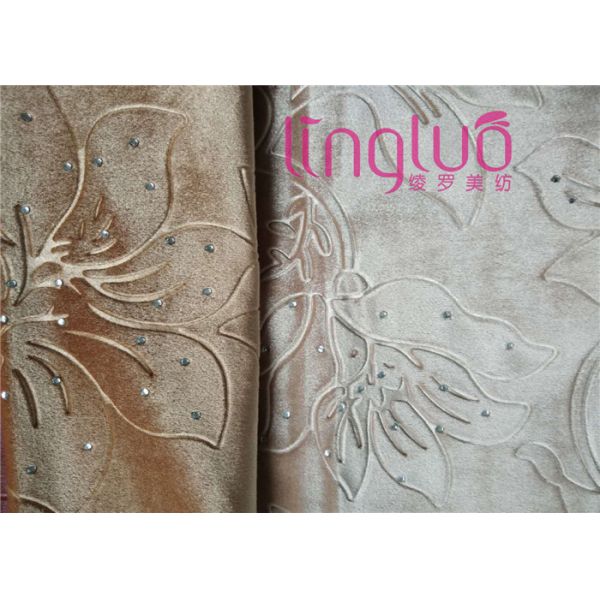 Without Backing Dying Italian Velvet Upholstery Fabric With Diamond Decorative