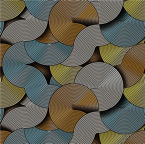 Washable 3D PVC Wallpaper , Geometric Textured Wallpaper For Wall Decoration