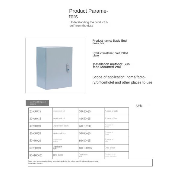 Steel Electrical Junction Box Indoor & Outdoor Electrical Enclosure Box Wall Mounted Waterproof&Dustproof Metal Box