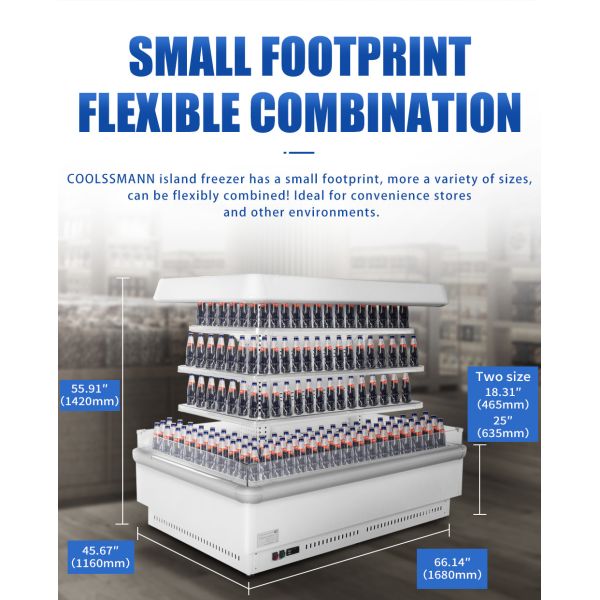 Мини половинным случай напитка Multideck охладителя дисплея еды высоты Refrigerated шкафом