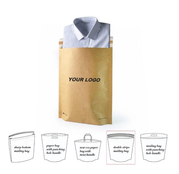 PLA PBAT Compostable Poly Bags Custom Print Kraft Paper Mailing Bags