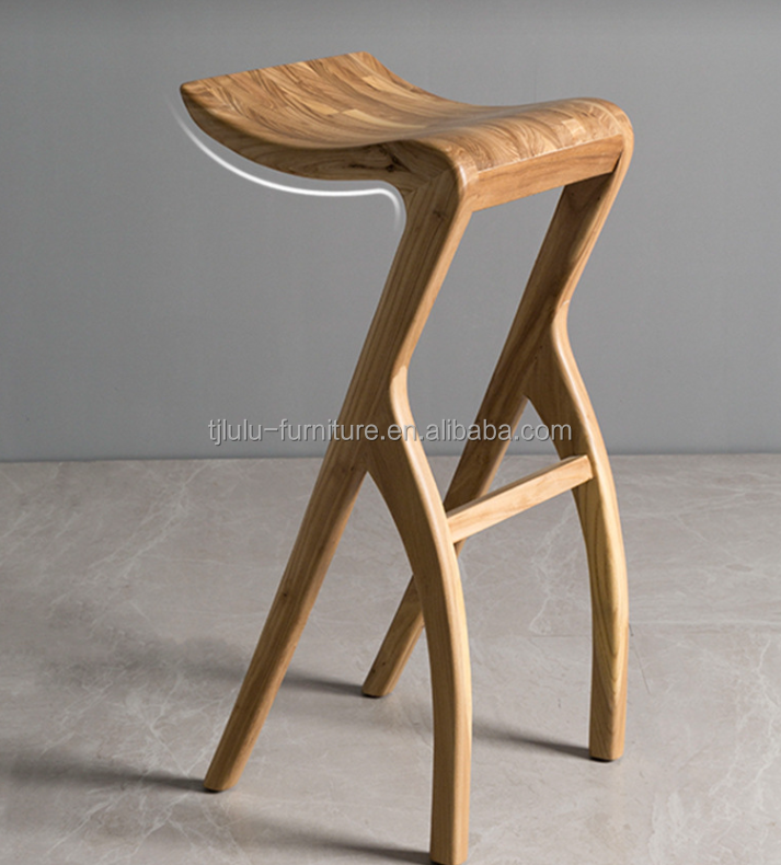 High Chair Counter Bar Stools Bar Chair Solid Wood Stool  L-59