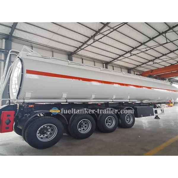 13T Q345B Carbon Steel Fuel Tanker Trailer With Spring Suspension