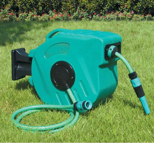 High pressure retractable hose reel 10m , garden hose reels retractable