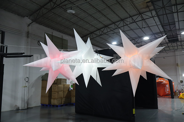 Wholesale LED Inflatable Star Balloon with Lights Christmas Hanging Decorative Stars for Party Wedding Stage Event Festival