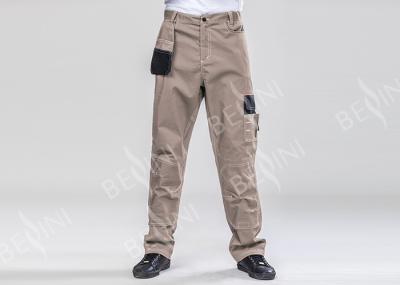 Durable Confirmtable Grey Work Trousers Double Stitching With Multi - Pocket