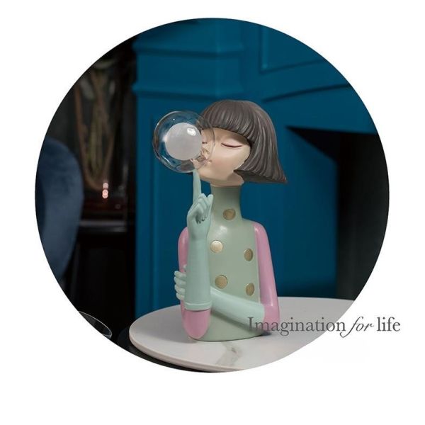 Настольная лампа атмосферы подарка на день рождения нордического Nightlight СИД девушки пузыря спальни творческая