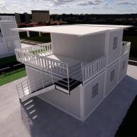 Chambres en conteneurs pliables de 40 pieds isolant thermique avec porte coulissante en aluminium
