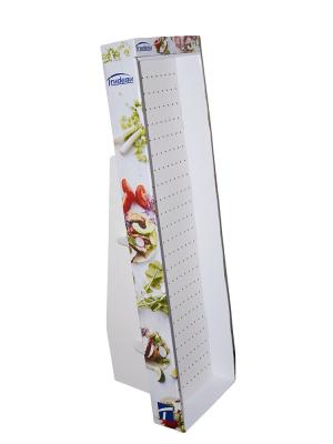 Wall Mounted Retail Pegboard Hook Display Custom Made 4 Color Pantone Printing