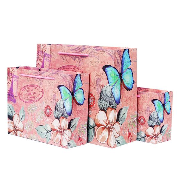 Standup Handmade Paper Gift Bags , Recycled Paper Bags With Handles
