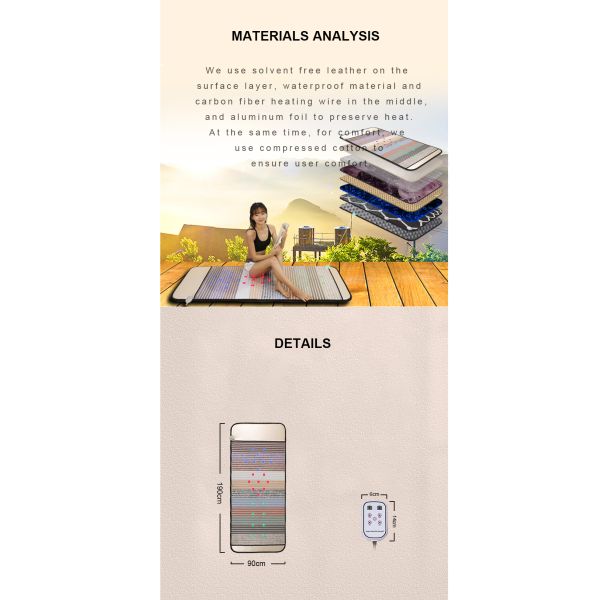 Кристальный аметист Pemf Инфракрасный Мат Тепловая красная светная нагревательная подушка с нефритовыми камнями