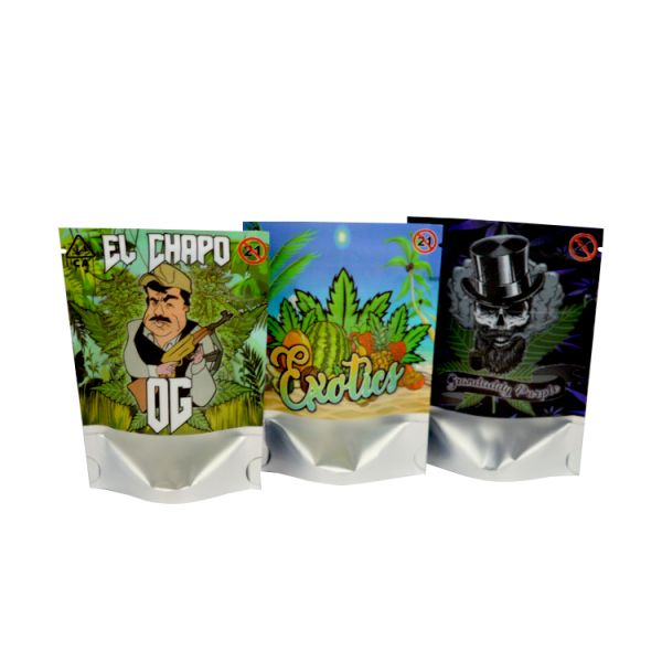 Голографические сумки молнии доказательства запаха лазера Resealable для упаковки семени Canna